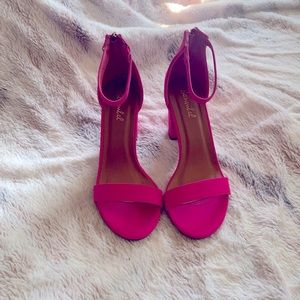 Hot Pink Block heels